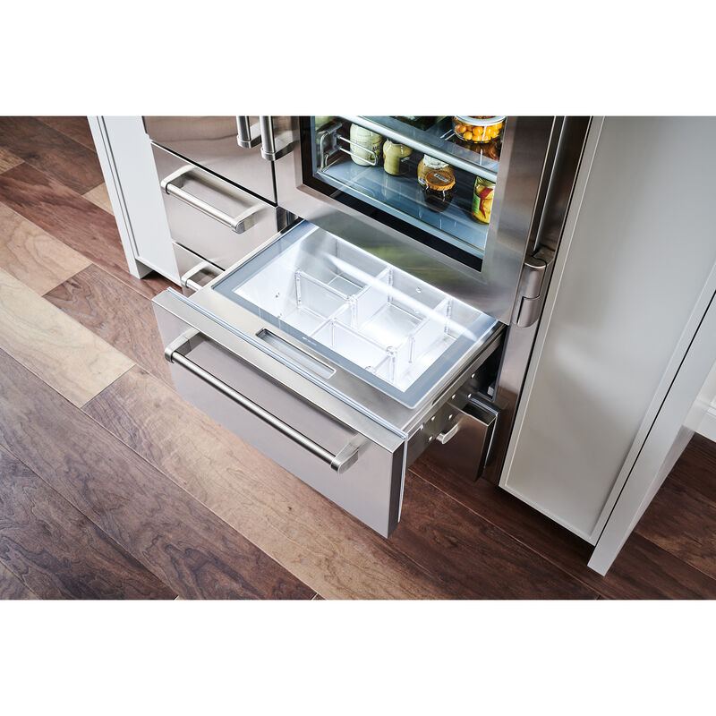 Sub-Zero Pro 48 in. 30.4 cu. ft. Built-In Smart Counter Depth 6-Door Side-by-Side Refrigerator with Glass Door & Ice Maker - Stainless Steel, , hires