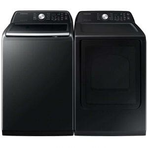 Samsung 27 in. 4.6 cu. ft. Smart Top Load Washer with ActiveWave Agitator & Active WaterJet - Brushed Black, Brushed Black, hires