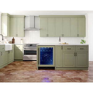 Zephyr Presrv Series 24 in. Undercounter Wine Cooler with Wood Racks, Dual Temperature Zones & 45 Bottle Capacity - Custom Panel Ready, , hires