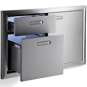 Lynx Ventana 36 in. Storage Door & Double Drawer Combination - Stainless Steel, , hires
