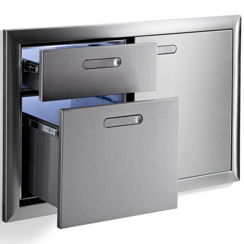 Lynx Ventana 36 in. Storage Door & Double Drawer Combination - Stainless Steel, , hires