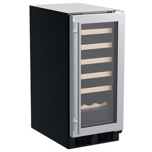 Marvel 15 in. Undercounter Wine Cooler with Single Zone & 23 Bottle Capacity - Stainless Steel, , hires