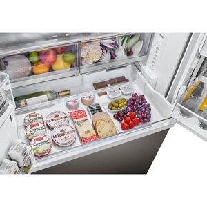 LG InstaView 36 in. 25.5 cu. ft. Smart Counter Depth French Door Refrigerator with Ice & Water Dispenser - PrintProof Black Stainless Steel, PrintProof Black Stainless Steel, hires