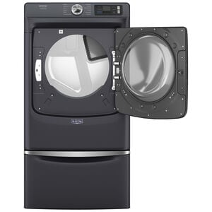 Maytag Pet Pro 27 in. 7.4 cu. ft. Smart Stackable Electric Dryer with Sensor Dry, Sanitize & Steam Cycle - Midnight Steel, Midnight Steel, hires