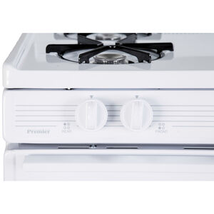 Premier 30 in. 3.9 cu. ft. Oven Freestanding Gas Range with 4 Open Burners - White on White, , hires