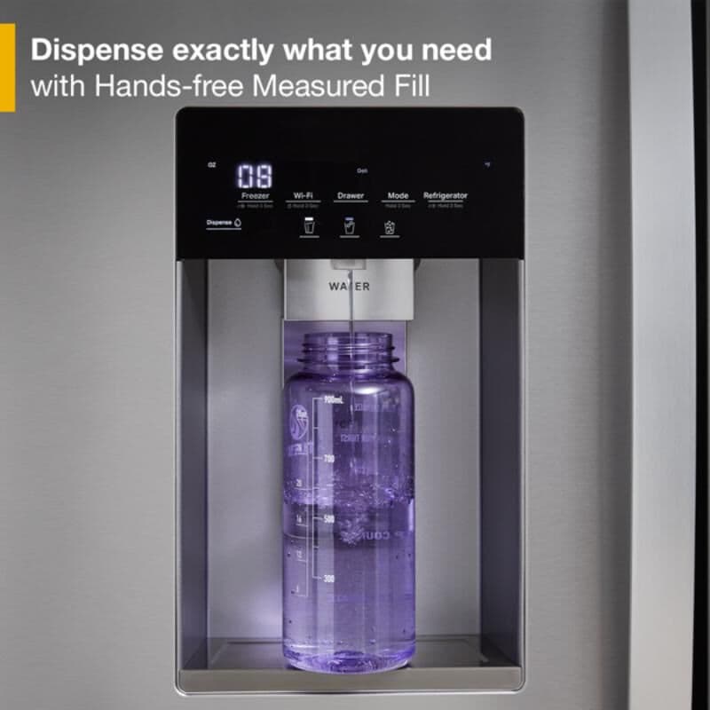 Whirlpool 36 in. 23.4 cu. ft. Smart Counter Depth French Door Refrigerator with Ice & Water Dispenser - Fingerprint Resistant Stainless Steel, , hires