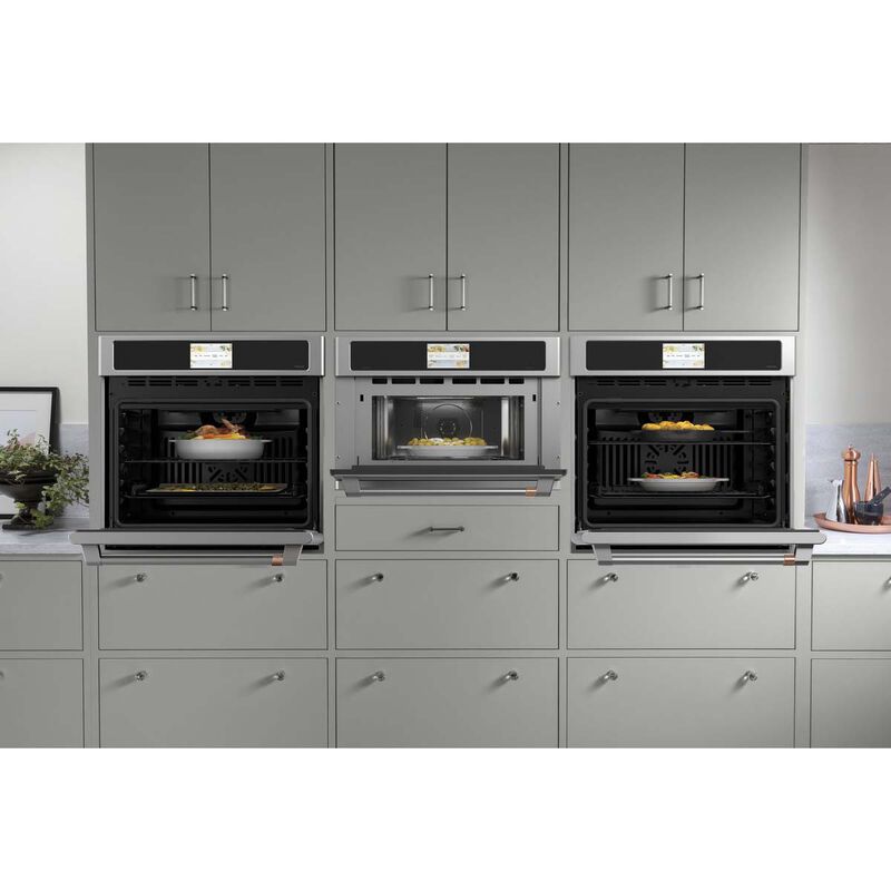Cafe Professional Series 27 in. 4.3 cu. ft. Smart Electric Single Wall Oven with True European Convection - Stainless Steel, , hires