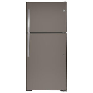 GE 33 in. 21.9 cu. ft. Top Freezer Refrigerator - Slate, Slate, hires