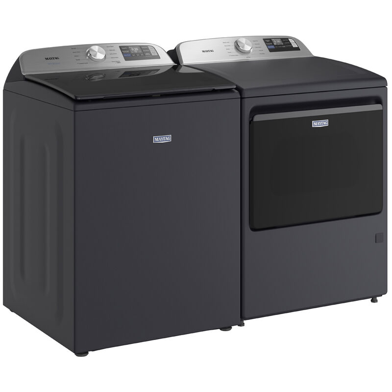 Maytag 27 in. 7.4 cu. ft. Smart Electric Dryer with Extra Power, Sensor Dry & Steam Cycle - Midnight Steel, Midnight Steel, hires
