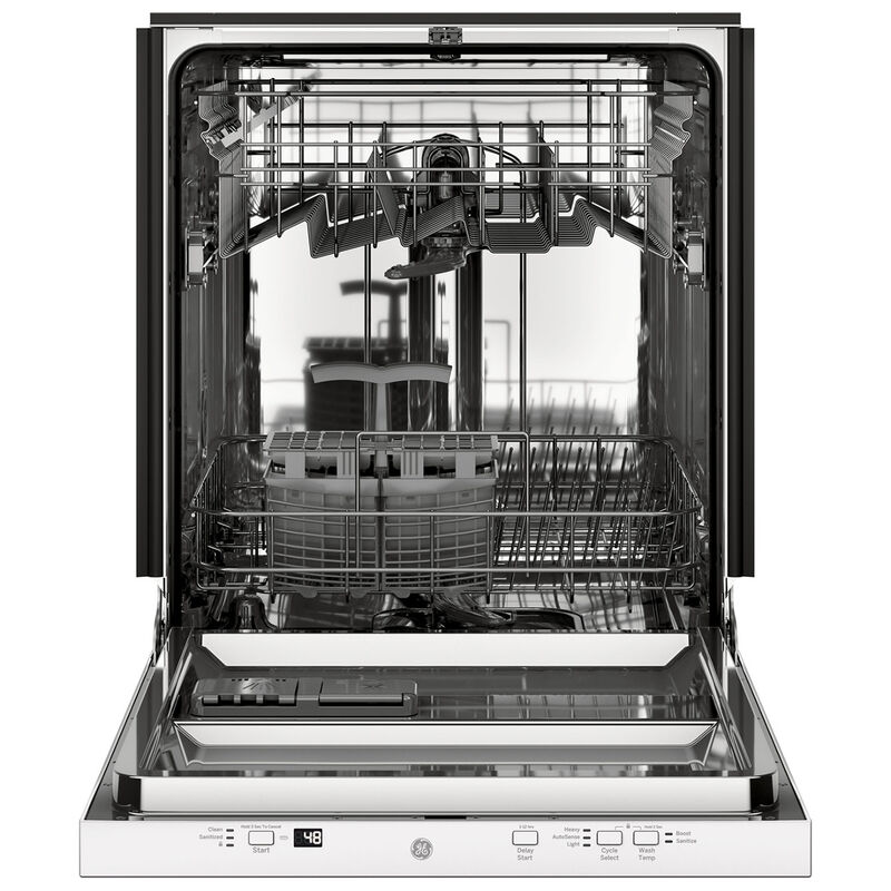 GE 24 in. Top Control Dishwasher with 51 dBa Sound Level & Condensate Dry - White, , hires