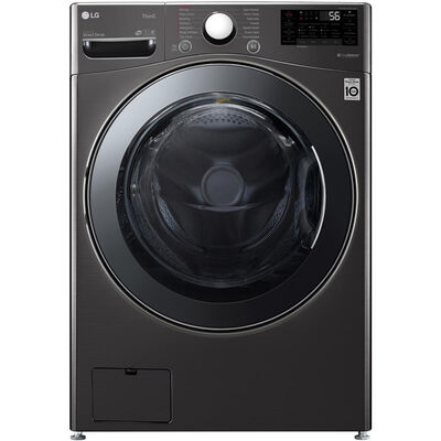LG 27" Electric All-in-One Front Loading Combo with 4.5 Cu. Ft. Washer with 14 Wash Programs & 4.5 Cu. Ft. Dryer with 4 Dryer Programs, Sensor Dry & Wrinkle Care - Black Steel | WM3998HBA