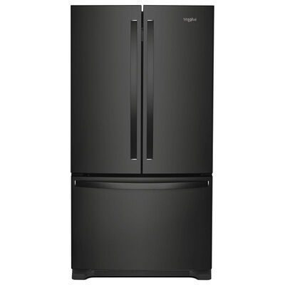 Whirlpool 36 in. 25.2 cu. ft. French Door Refrigerator with Internal Water Dispenser- Black | WRF535SWHB
