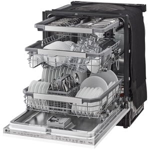 LG Studio 24 in. Top Control Flush-Mount Smart Dishwasher with 45 dBa Sound Level, 3rd-Rack & Dynamic Dry - Custom Panel Ready, , hires