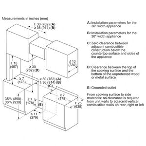 Bosch 800 Series 36 in. 3.7 cu. ft. True European Convection Electric Range with 5 Induction Burners - Stainless Steel, , hires