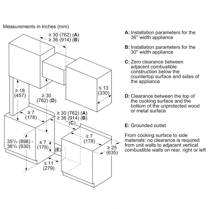 Bosch 800 Series 36 in. 3.7 cu. ft. True European Convection Electric Range with 5 Induction Burners - Stainless Steel, , hires