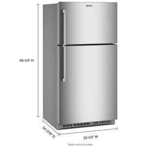 Maytag 33 in. 21.3 cu. ft. Garage-Ready Top Freezer Refrigerator - Fingerprint Resistant Stainless, Fingerprint Resistant Stainless, hires