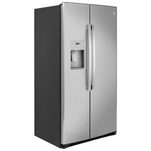 GE 36 in. 21.8 cu. ft. Counter Depth Side by Side Refrigerator with Ice & Water Dispenser - Fingerprint Resistant Stainless, Fingerprint Resistant Stainless, hires