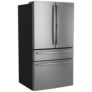 GE Profile 36 in. 28.7 cu. ft. Smart 4-Door French Door Refrigerator with Internal Water Dispenser - Fingerprint Resistant Stainless, , hires