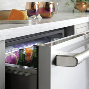 Cafe 24 in. 5.7 cu. ft. Double Refrigerator Drawers - Stainless Steel, Stainless Steel, hires