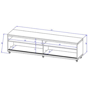 Manhattan Comfort Utopia 70" TV Stand - Black, , hires