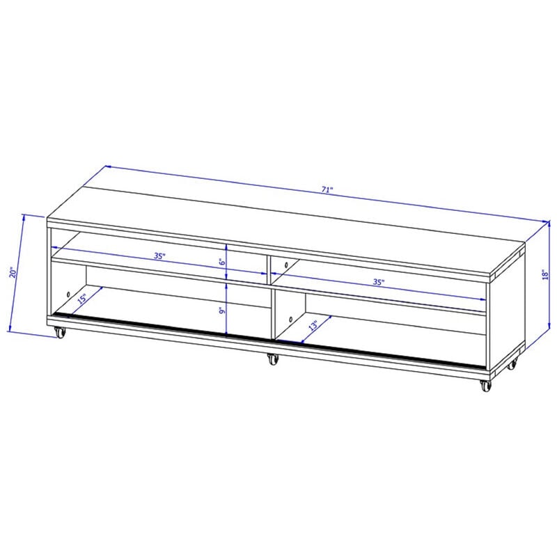 Manhattan Comfort Utopia 70" TV Stand - Black, , hires