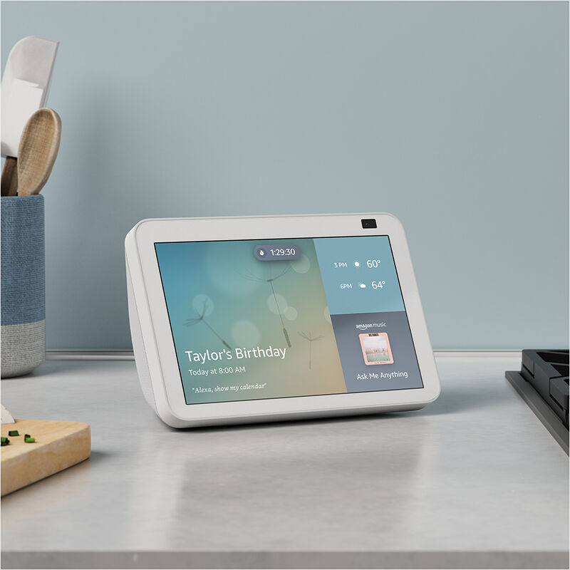 WiFi & Bluetooth WHITE Echo Show with Alexa Voice Control with 7" Touchscreen 