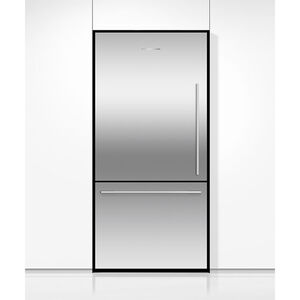 Fisher & Paykel Series 5 31 in. 17.1 cu. ft. Smart Counter Depth Bottom Freezer Refrigerator with Ice Maker, Left Hinge with Ice Maker - Stainless Steel, , hires