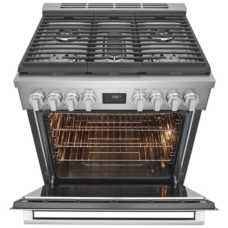 Electrolux 30 in. 4.6 cu. ft. Convection Oven Freestanding Dual Fuel Range with 5 Sealed Burners - Stainless Steel, , hires