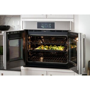 Monogram Statement Series 30 in. 5 cu. ft. Smart Electric Single Wall Oven with True European Convection - Stainless Steel, , hires