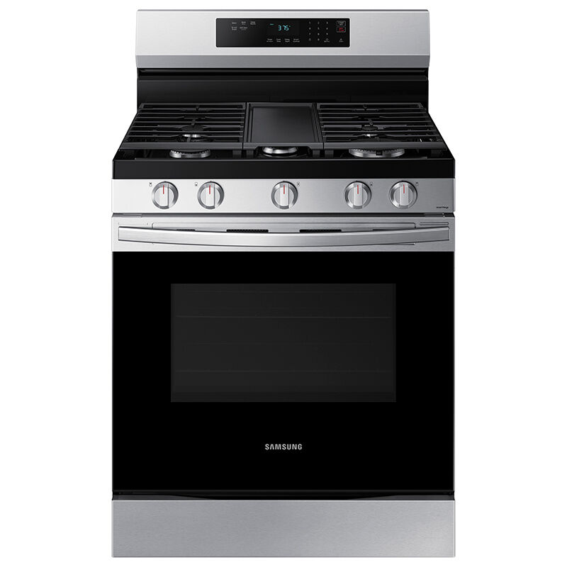 Samsung 30 in. 6 cu. ft. Smart Gas Range with 5 Sealed Burners & Griddle - Stainless Steel, , hires