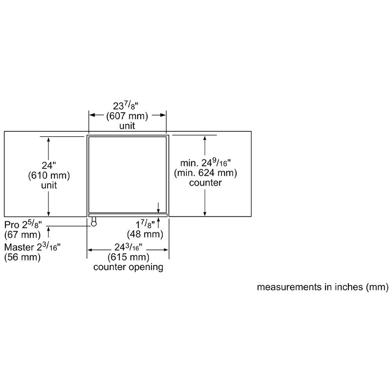 Thermador Professional Series 24 in. Undercounter Wine Cooler with Dual