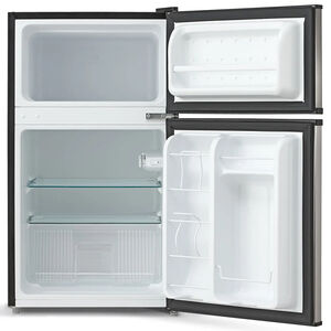 Midea 19 in. 3.1 cu. ft. Mini Fridge with Top Freezer - Stainless Steel, Stainless Steel, hires
