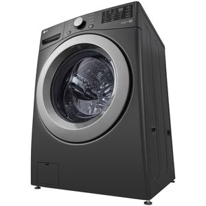 LG 27 in. 5.0 cu. ft. Stackable Front Load Washer with 6 Motion Technology, Tub Clean System & Speed Wash Cycle - Middle Black, , hires