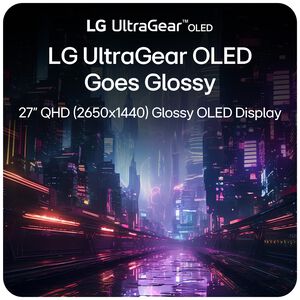 LG 27 in. UltraGear Glossy OLED QHD 1440p 240Hz 0.03ms G-Sync Compatible Gaming Monitor with HDMI - Black, , hires
