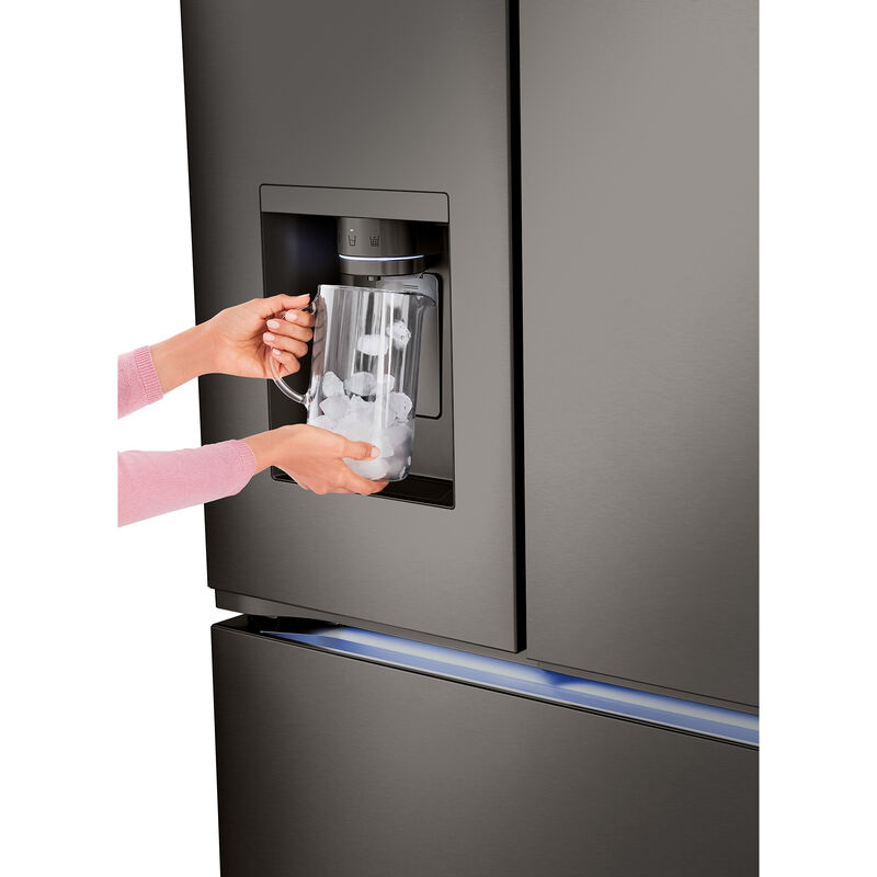LG 36 in. 25.5 cu. ft. Smart Counter Depth French Door Refrigerator with External Ice & Water Dispenser - PrintProof Black Stainless Steel, PrintProof Black Stainless Steel, hires