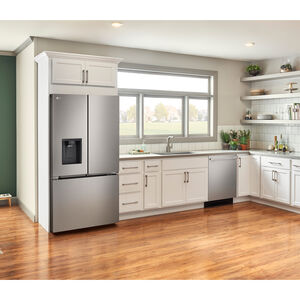 LG 36 in. 25.5 cu. ft. Smart Counter Depth French Door Refrigerator with Ice & Water Dispenser - PrintProof Noble Steel, , hires