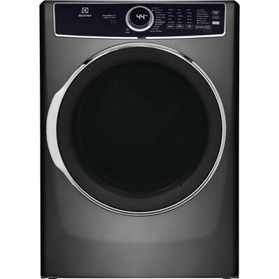 Electrolux 600 Series 27 in. 8.0 cu. ft. Stackable Electric Dryer with Balance Dry, Instant Refresh, Perfect Steam & Sanitize Cycle - Titanium | ELFE7637AT