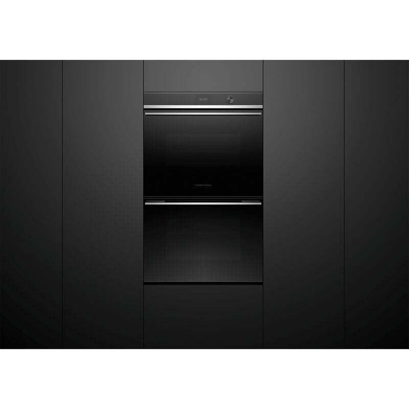 Fisher & Paykel Series 9 30 in. 8.2 cu. ft. Smart Top Control Electric Double Wall Oven with Standard Convection - Stainless Steel, , hires