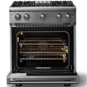 Viking 5 Series 30 in. 4.0 cu. ft. Standard Convection Gas Range with 4 Sealed Burners - Stainless Steel - Liquid Propane Gas, Polished Chrome Trim Option, , hires