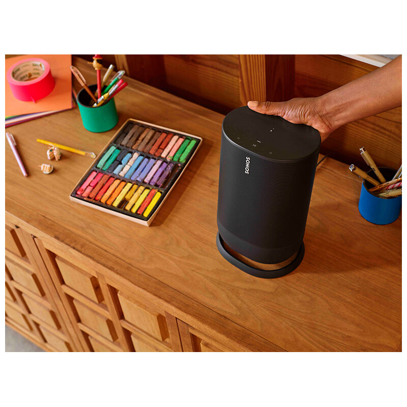 navigation mesterværk Gulerod Sonos MOVE Portable Wi-Fi Music Streaming Speaker System with Amazon Alexa  and Google Assistant Voice Control - Black | P.C. Richard & Son