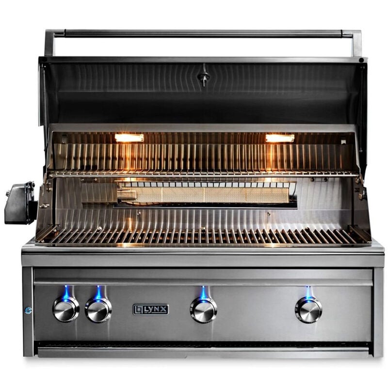 Lynx Professional 36 in. 3-Burner Built-In Natural Gas Grill with Rotisserie & Smoker Box - Stainless Steel, , hires