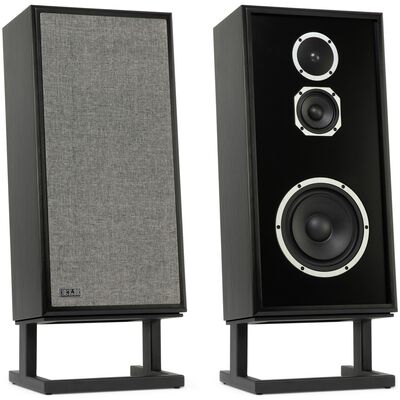 KLH Model Four 8" Three-Way Acoustic Suspension Loudspeaker System - Black Ash | KMS-400-BLK