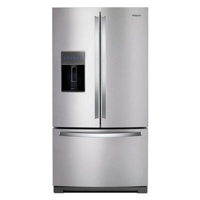 Whirlpool 36 in. 26.8 cu. ft. French Door Refrigerator with External Ice & Water Dispenser- Stainless Steel | WRF757SDHZ