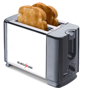 Eurostar 2-Slice Toaster - Stainless Steel & Black, , hires