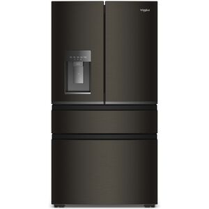 Whirlpool 36 in. 21.9 cu. ft. Smart Counter Depth 4-Door French Door Refrigerator with Ice & Water Dispenser - Black Stainless, , hires