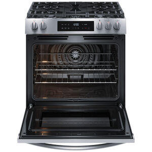 Frigidaire 30 in. 5.1 cu. ft. Air-Fry Standard Convection Gas Range with 5 Sealed Burners - Stainless Steel, , hires
