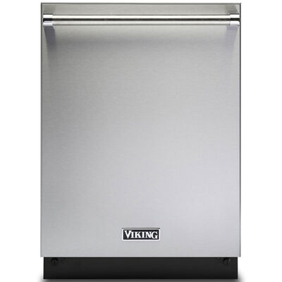 Viking 24 in. Built-In Dishwasher with Top Control, 42 dBA Sound Level, 16 Place Settings, 8 Wash Cycles & Sanitize Cycle - Stainless Steel | VDWU524SS