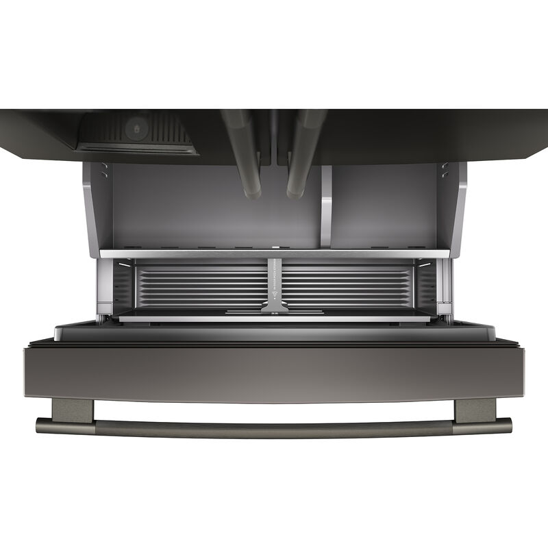 KitchenAid 36 in. 23.1 cu. ft. Smart Counter Depth French Door Refrigerator with Ice & Water Dispenser - Black Ore, Black Ore, hires