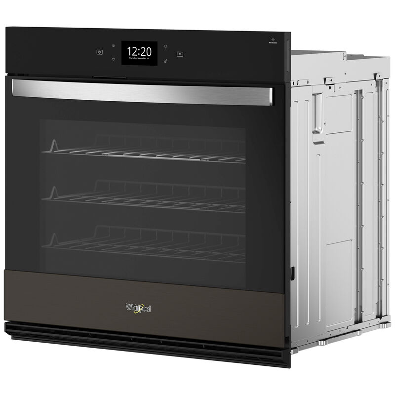 Whirlpool 30 in. 5.0 cu. ft. Electric Smart Wall Oven with True European Convection & Self Clean - Black Stainless Steel with PrintShield Finish, Black Stainless Steel with PrintShield Finish, hires
