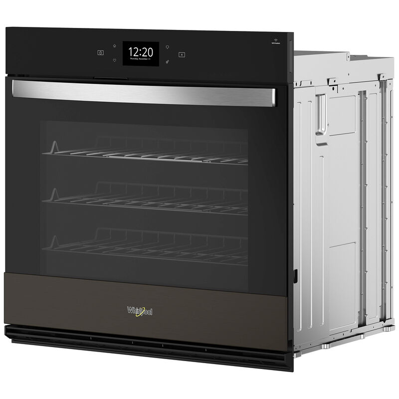 Whirlpool 30 in. 5 cu. ft. Smart Electric Single Wall Oven with True European Convection - Black Stainless Steel with PrintShield Finish, Black Stainless Steel with PrintShield Finish, hires